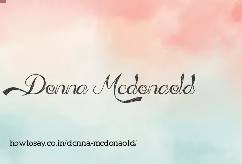 Donna Mcdonaold