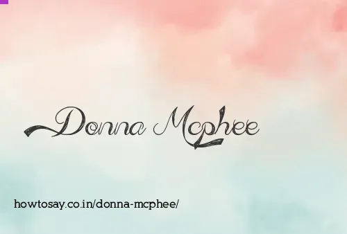 Donna Mcphee