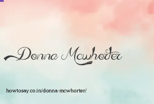 Donna Mcwhorter
