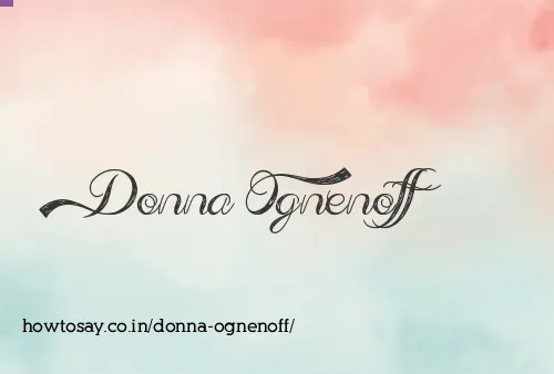 Donna Ognenoff