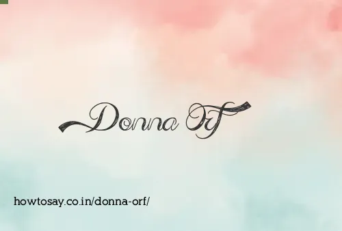 Donna Orf