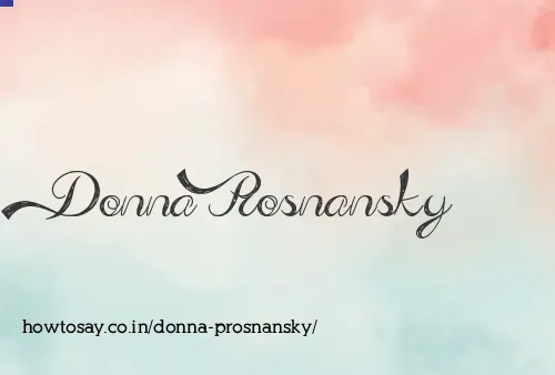 Donna Prosnansky