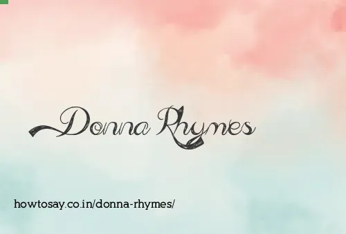 Donna Rhymes