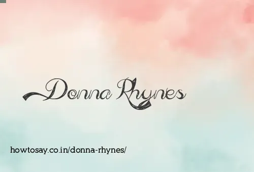 Donna Rhynes