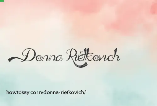 Donna Rietkovich
