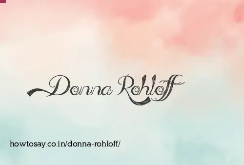 Donna Rohloff