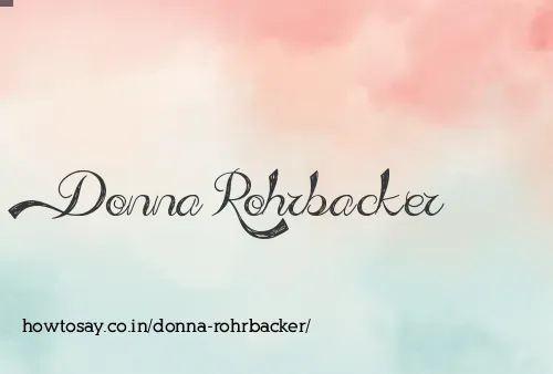 Donna Rohrbacker