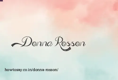 Donna Rosson