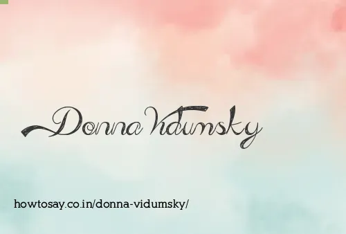 Donna Vidumsky