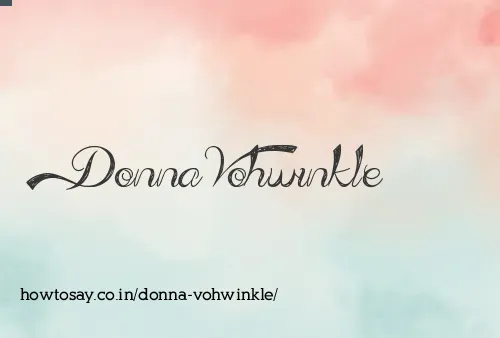 Donna Vohwinkle