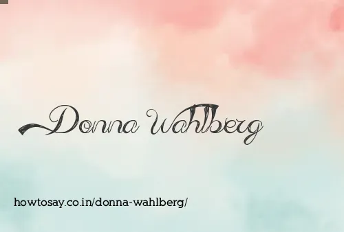 Donna Wahlberg