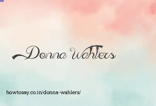 Donna Wahlers
