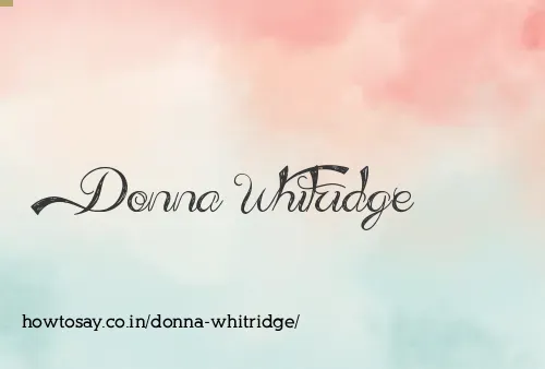 Donna Whitridge