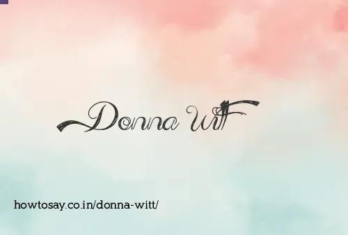 Donna Witt