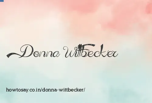 Donna Wittbecker