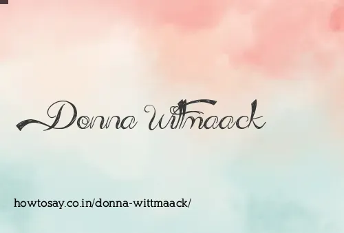 Donna Wittmaack