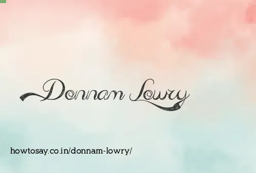 Donnam Lowry