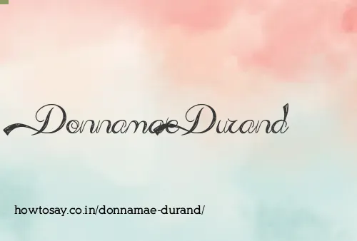 Donnamae Durand