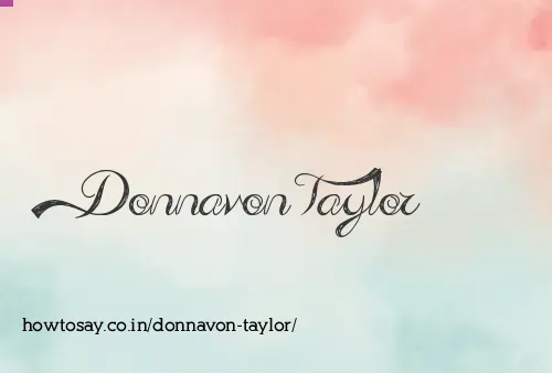 Donnavon Taylor