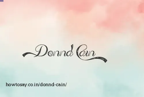 Donnd Cain