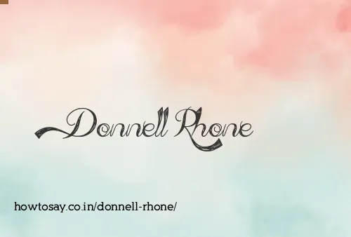 Donnell Rhone