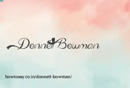 Donnett Bowman