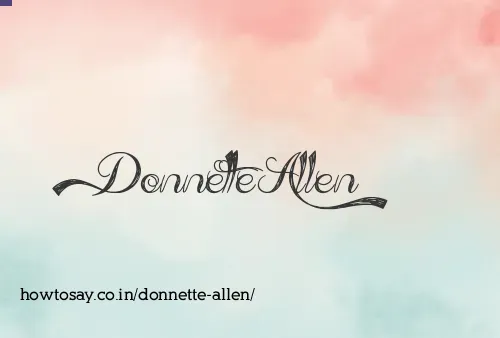 Donnette Allen