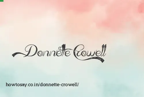 Donnette Crowell
