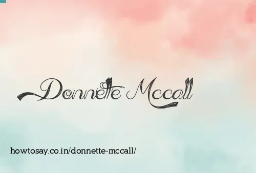 Donnette Mccall