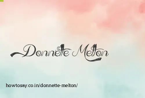Donnette Melton