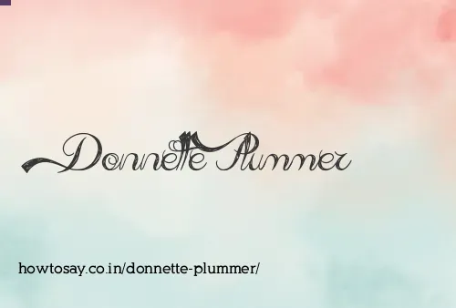 Donnette Plummer