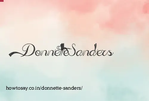 Donnette Sanders