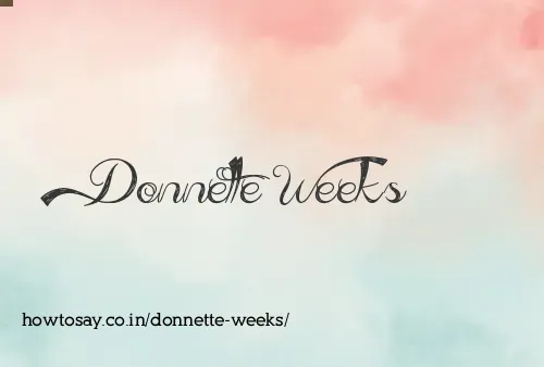 Donnette Weeks
