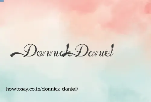 Donnick Daniel
