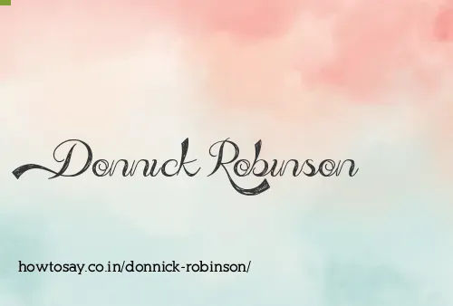Donnick Robinson