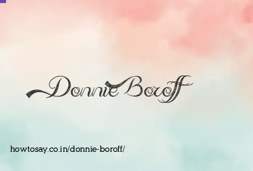 Donnie Boroff