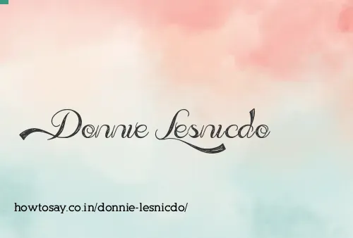 Donnie Lesnicdo