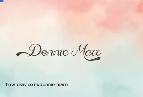 Donnie Marr