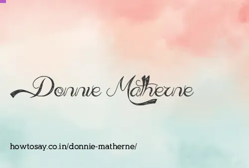 Donnie Matherne