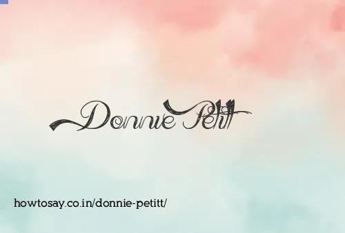 Donnie Petitt