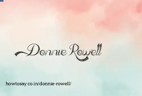 Donnie Rowell