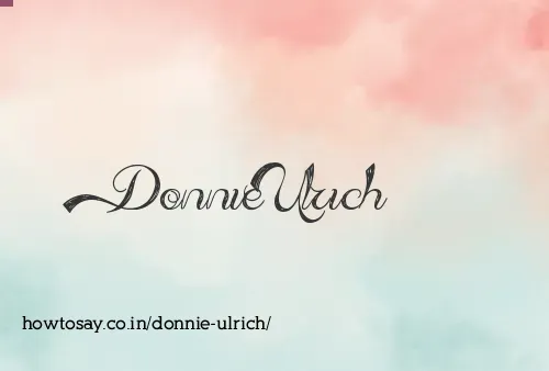 Donnie Ulrich