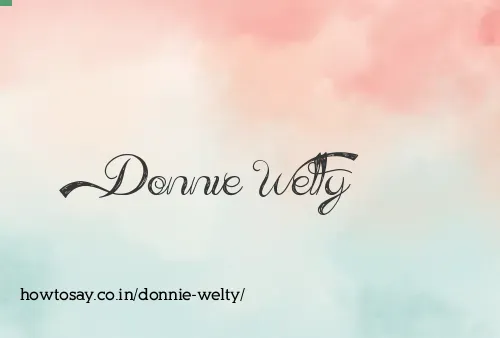 Donnie Welty