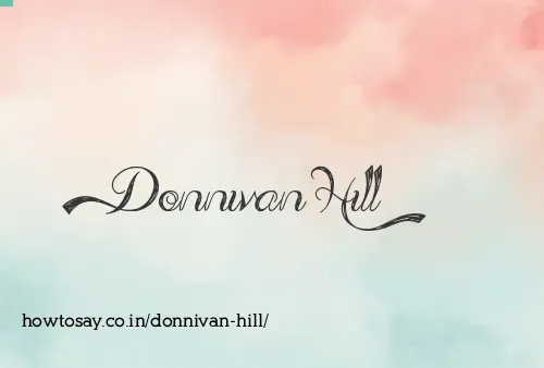 Donnivan Hill