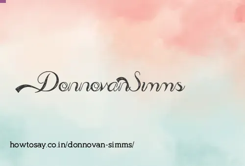 Donnovan Simms