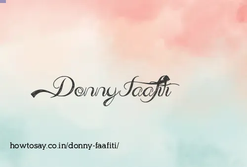 Donny Faafiti