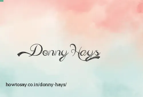 Donny Hays