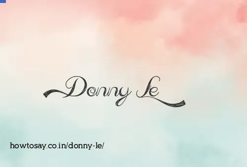 Donny Le
