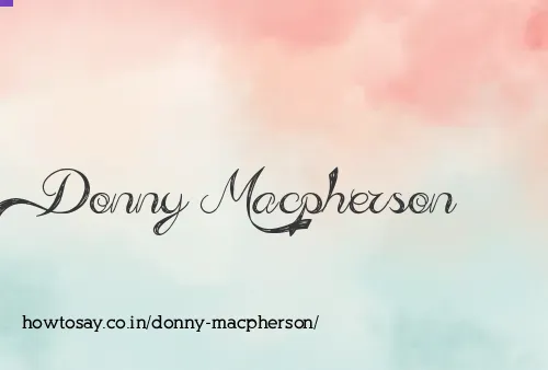 Donny Macpherson