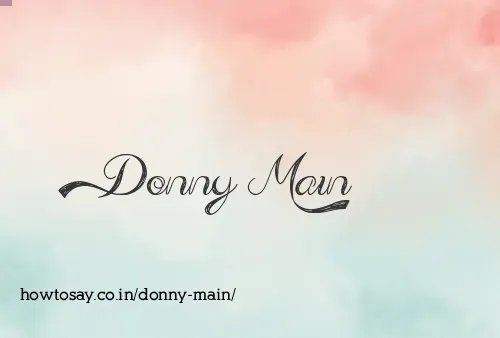 Donny Main
